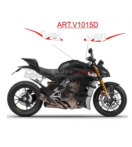 Aufkleber für Seitenverkleidungen - Ducati Streetfighter V4 / V4S dunkel 