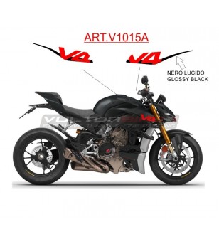 Pegatinas rojo-negro para carenados laterales - Ducati Streetfighter V4 / V4S 