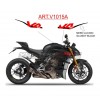Autocollants rouge-noir pour carénages latéraux - Ducati Streetfighter V4 / V4S 