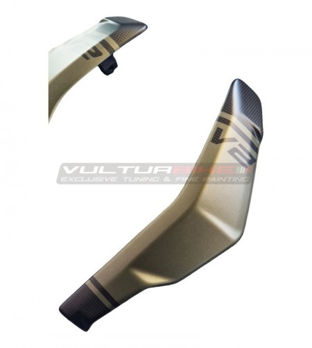 Cover radiatore in carbonio personalizzate per Ducati Streetfighter V2 Storm Green 