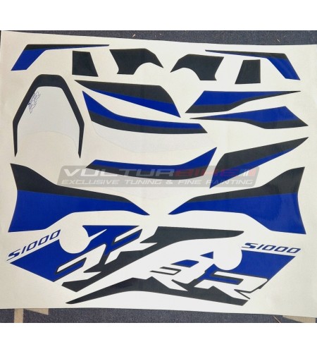 Kit adesivi nero e blu completo - BMW S1000RR 2019 / 2021