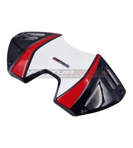 Custom carbon battery cover for Ducati Panigale V4