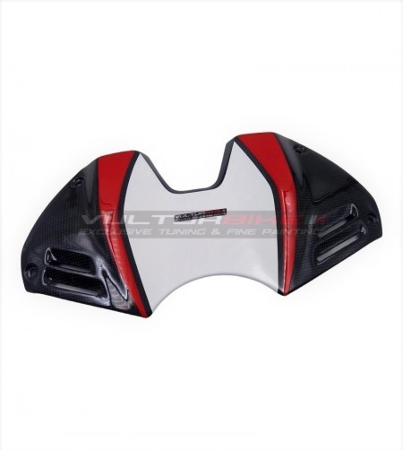 Custom carbon battery cover for Ducati Panigale V4