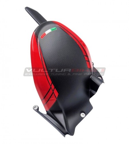 Custom Carbon Rear Fender with Chain Guard - Ducati Multistrada V4 / Rally