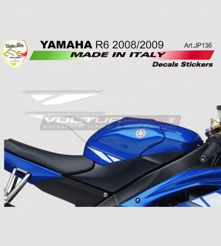 Tanks stickers white/graphite - Yamaha R6 
