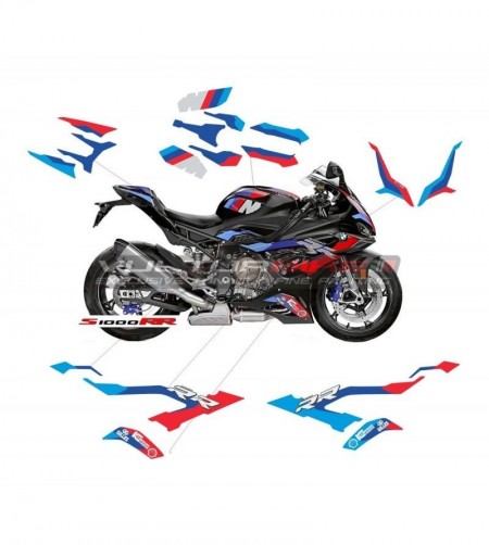 Kit de répliques d’autocollants BMW M1000RR pour BMW S1000RR 2019 / 2022 noir