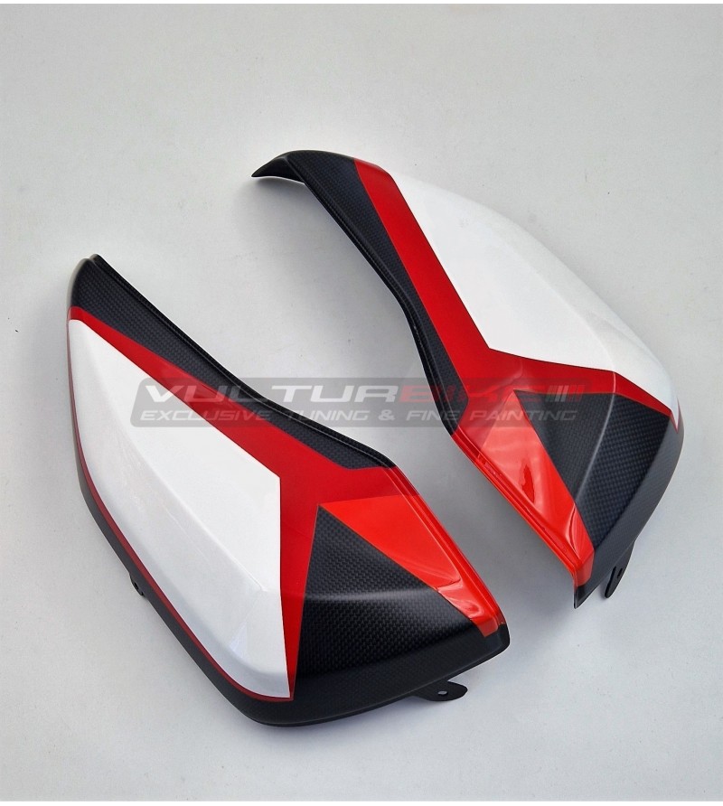 Cover valige in fibra di carbonio design inedito - Ducati Multistrada V4 Pikes Peak 