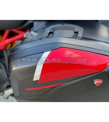 Housse de valise en fibre de carbone personnalisée - Ducati Multistrada V4 / Pikes Peak / Rallye