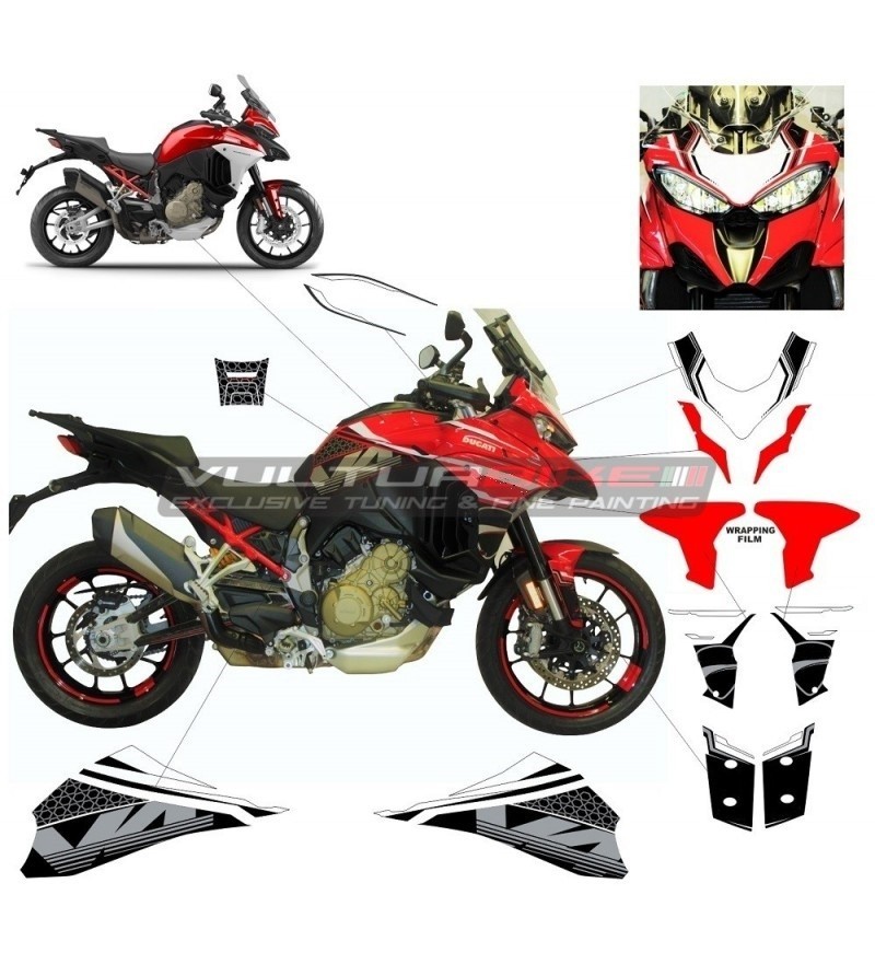 Komplettset für Sonderaufkleber V4 - Ducati Multistrada V4