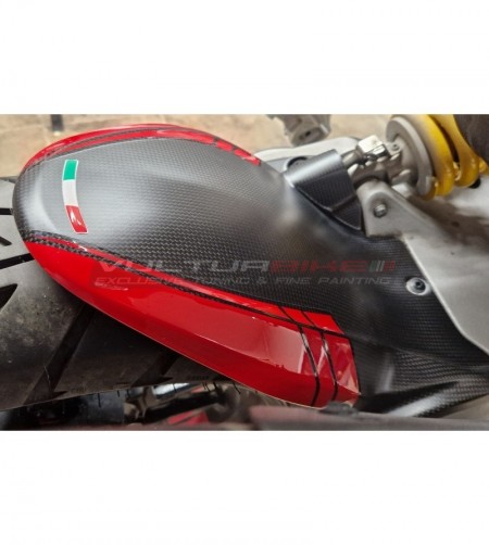 Parafango posteriore carbonio personalizzato con paracatena - Ducati Multistrada V4 / Rally 