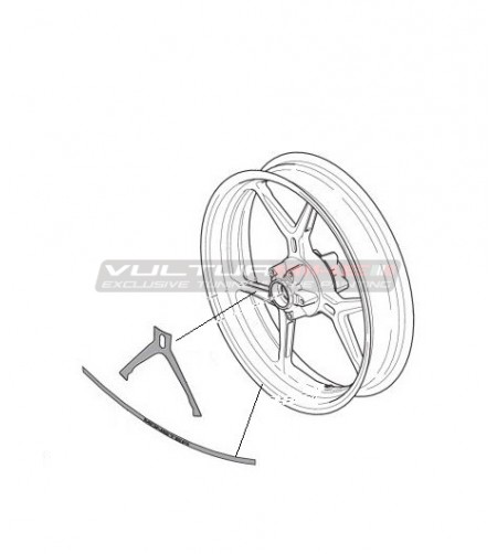 Original front wheel decals Ducati Monster 1200S
