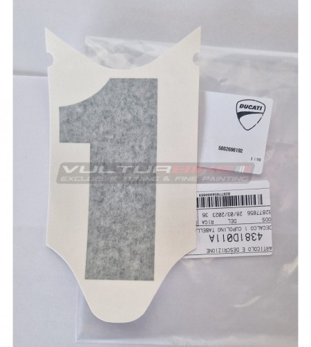 Adesivo Numero 1 Cupolino Ducati Panigale V4 916 Fogarty 25° anniversario