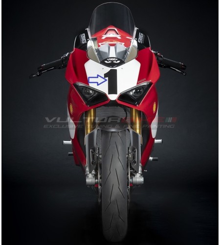 Adesivo Numero 1 Cupolino Ducati Panigale V4 916 Fogarty 25° anniversario