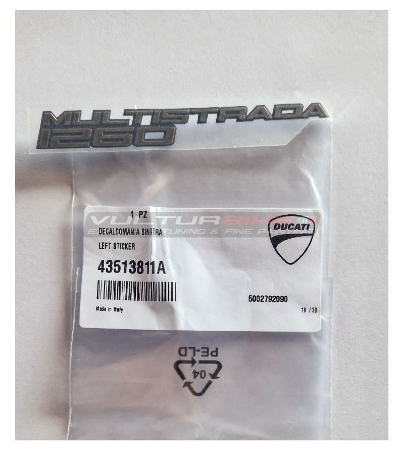 Decalcomania ORIGINALE sinistra Ducati Multistrada 1260