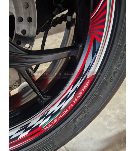 Aufklebersatz für Ducati Multistrada V4 Pikes Peak Räder