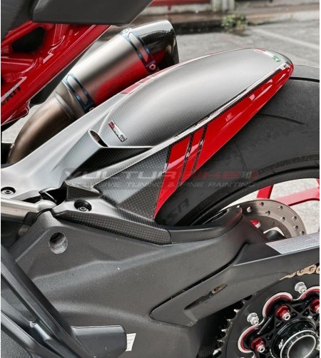 Garde-boue arrière en carbone version custom - Ducati Multistrada V4 Pikes Peak 