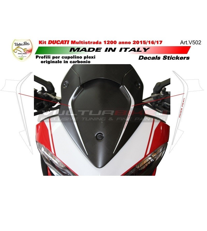 Front fairings stickers Pikes Peak - Ducati Multistrada 1200 since 2015 