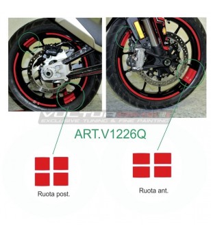 Coloured adhesive rectangles for wheels - Ducati Multistrada V4 / 950