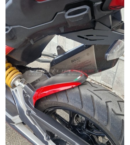 Parafango posteriore carbonio personalizzato con paracatena - Ducati Multistrada V4 / Rally 
