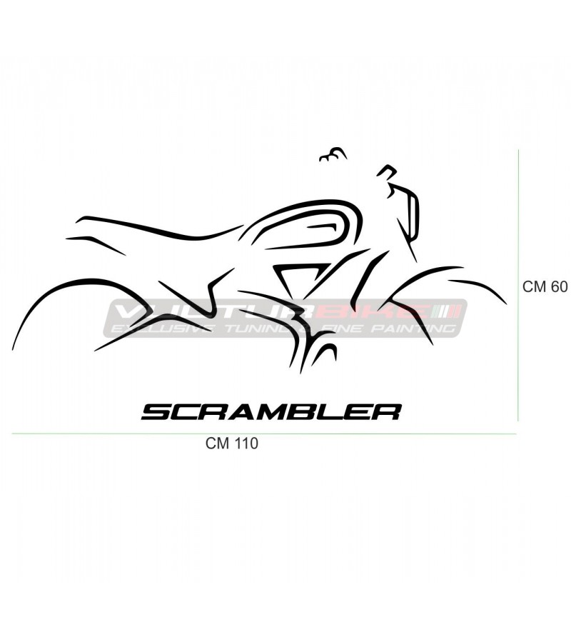 Sticker mural - Ducati Scrambler 