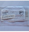 Calcomanía original Ducati color plata 52 x 9 mm
