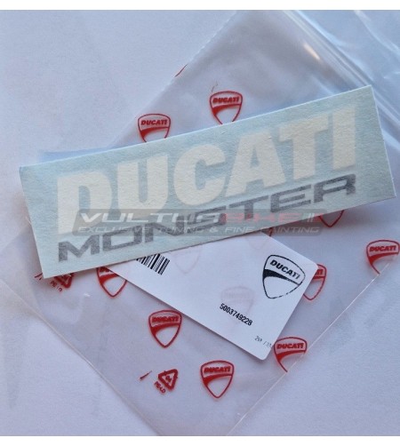 Originalaufkleber Ducati Monster weißschwarzer Farbe