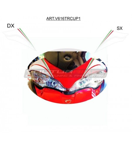 Plantillas adhesivas básicas blancas para parabrisas - Ducati Multistrada 950/1200/DVT