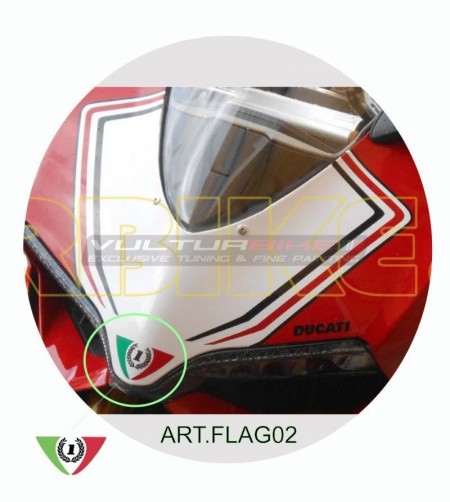 Flaggenaufkleber für Windschutzscheibe - Ducati Panigale 899/1199