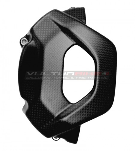 Carbon clutch crankcase protector for Ducati DesertX