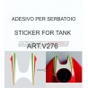 Pegatinas para el tanque de diseño tricolor - Ducati Monster 821/1200/S