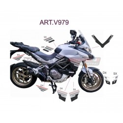 Aufkleber Kit silber metallic-rot-schwarz für Ducati Multistrada 1260/1260S
