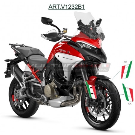 Dreifarbige Kotflügelaufkleber - Ducati Multistrada V4 / V4S