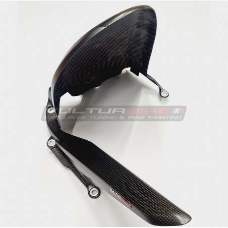 Carbon fiber rear fender with chain guard - Ducati Multistrada V4 Aviator Grey 