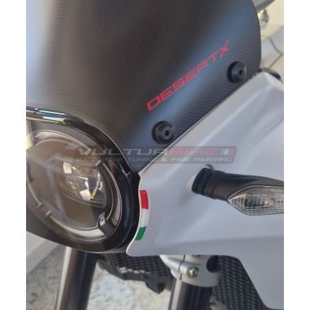 Kit autocollants 3 drapeaux en résine italienne - Ducati DesertX