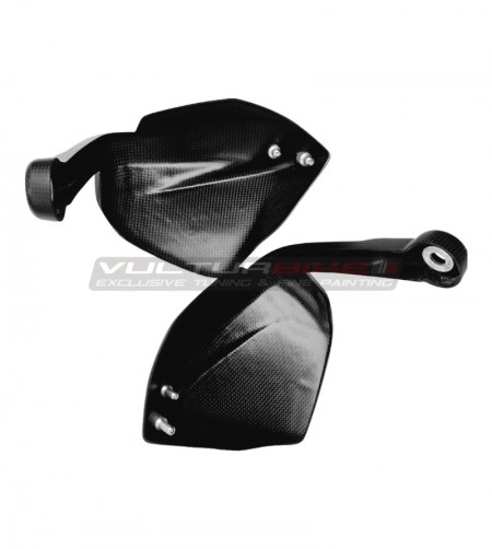 Pair of extended carbon handguards for Ducati Multistrada V4