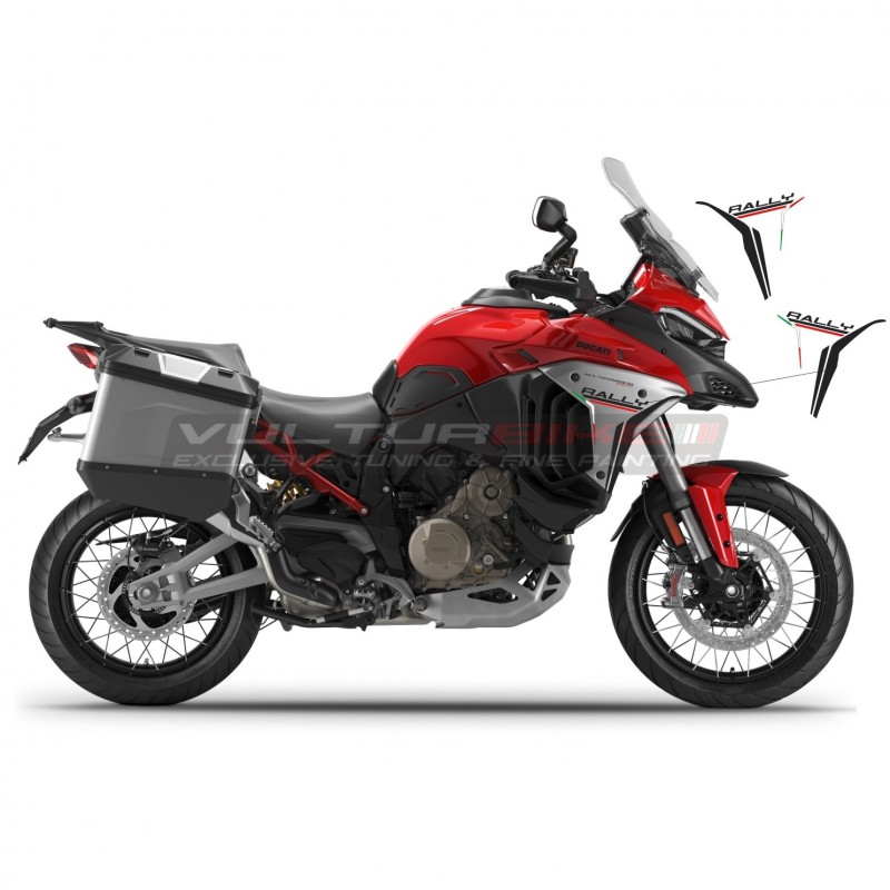 RALLYE-AUFKLEBER-KIT FÜR WINDABWEISER - DUCATI MULTISTRADA V4 RALLY ROSSA