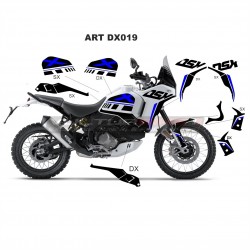 Kit autocollants noir bleu - Ducati DesertX