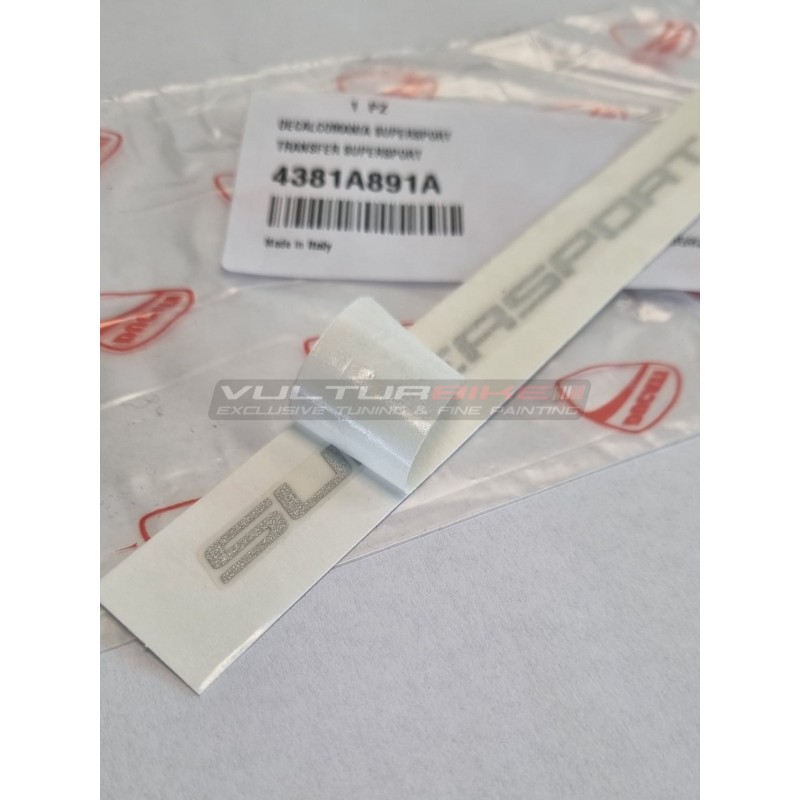 Decalcomania originale Supersport S argento e nera