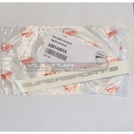 Decalcomania originale Supersport S argento e nera