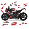 Kit Autocollant Personnalisé Gris Rouge pour Bmw S1000R