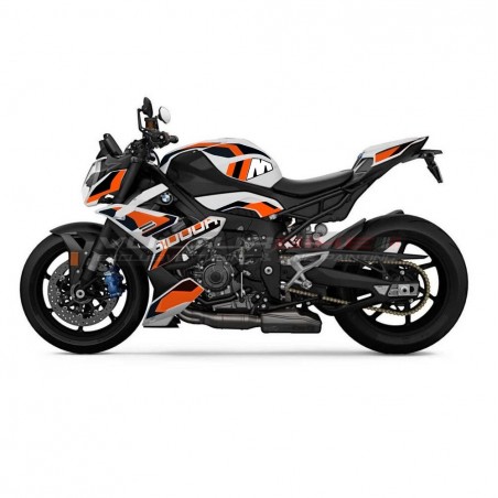 Kit adesivi personalizzati nero arancio per Bmw S1000R