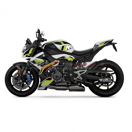 Custom lime green and black sticker kit for Bmw S1000R