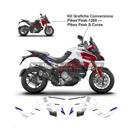Kit complet pour stickers design S Corse - Ducati Multistrada 1260 Pikes Peak 