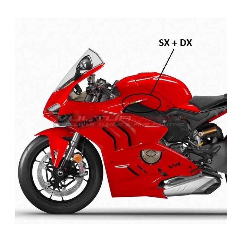 Coppia di bandiere italiane - Ducati Panigale V4 2022 / 2024