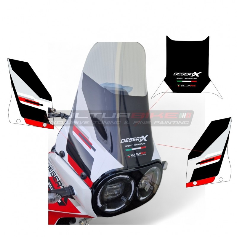 Kit decalcomanie per cupolino plexi - Ducati DesertX