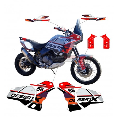 Komplettes Rally Design Aufkleber-Kit - Ducati DesertX