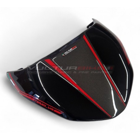 Funda de asiento de carbono personalizada "BLACK / CARBON" - Ducati Diavel V4