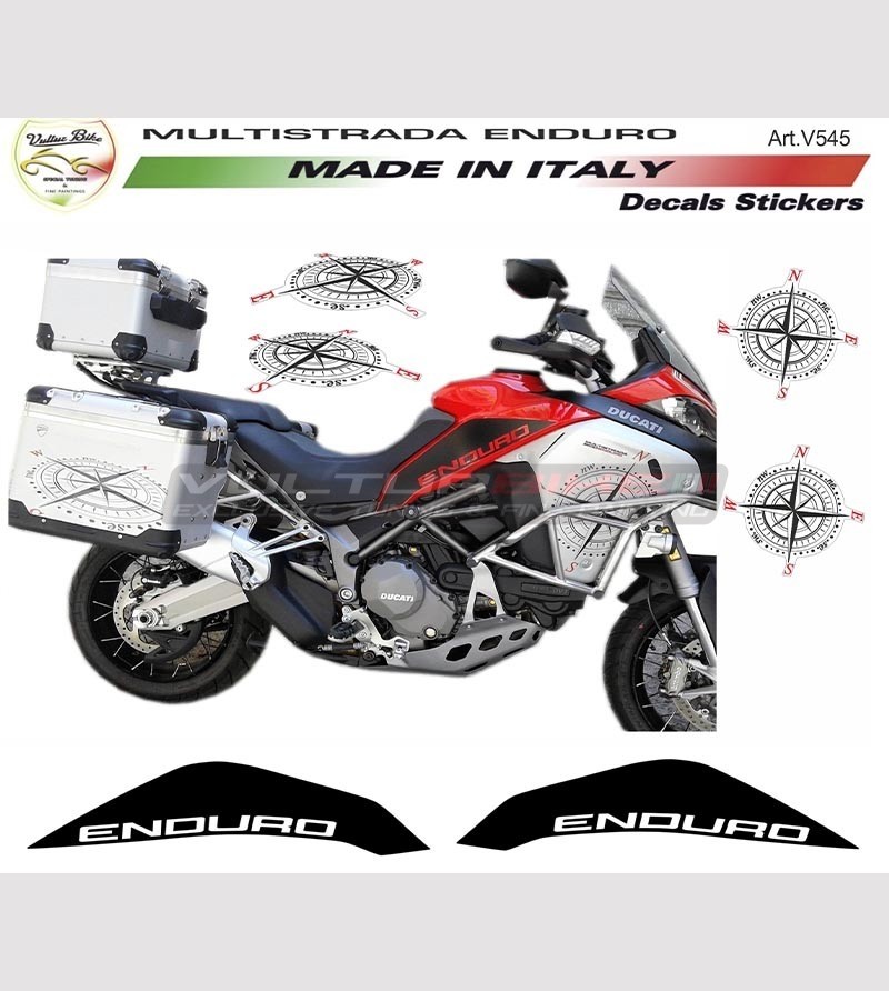 Stickers kit with windrose - Ducati multistrada 1200 enduro 
