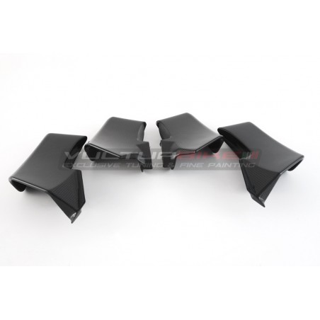 Vollschwarzes aerodynamisches Flossenset aus Carbon - Ducati Streetfighter V4 / V4S / V2