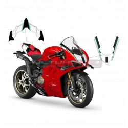 Aufkleber-Kit für Windschutzscheibe und Heck mit italienischem dreifarbigem Banddesign - Ducati Panigale V4 / V2